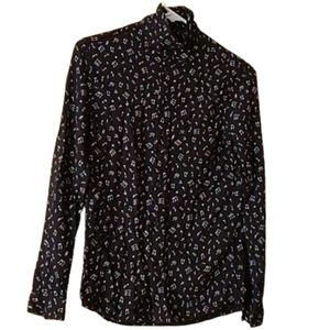 H&M Mens Long Sleeve Button Down T-Shirt Size XS